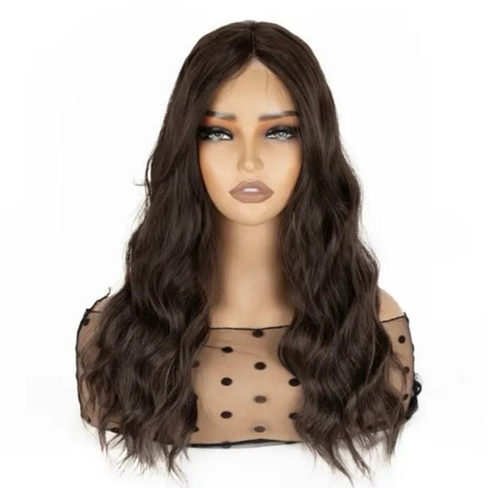 20” wavy hair topper - chocolate brown - NEW